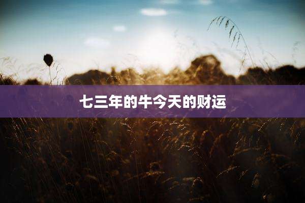 七三年的牛今天的财运
