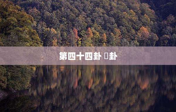 第四十四卦 姤卦