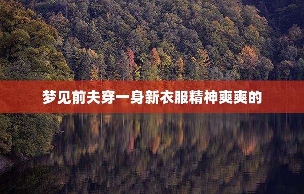 梦见前夫穿一身新衣服精神爽爽的