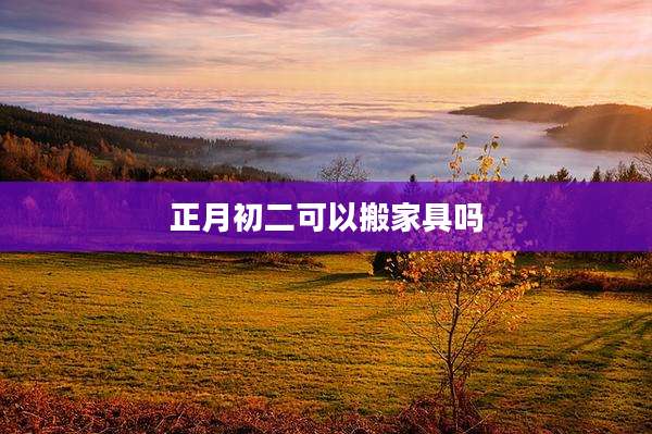 正月初二可以搬家具吗