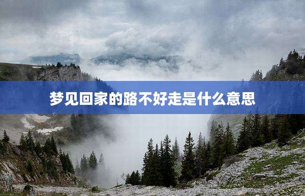 梦见回家的路不好走是什么意思