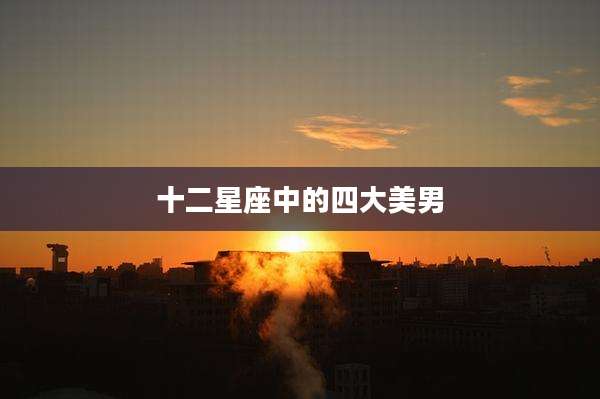 十二星座中的四大美男