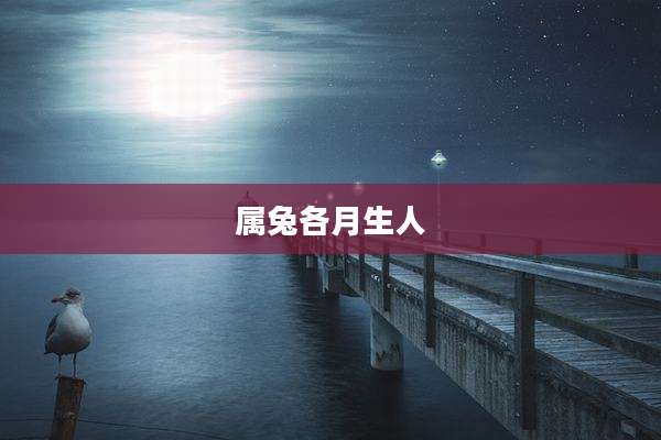 属兔各月生人