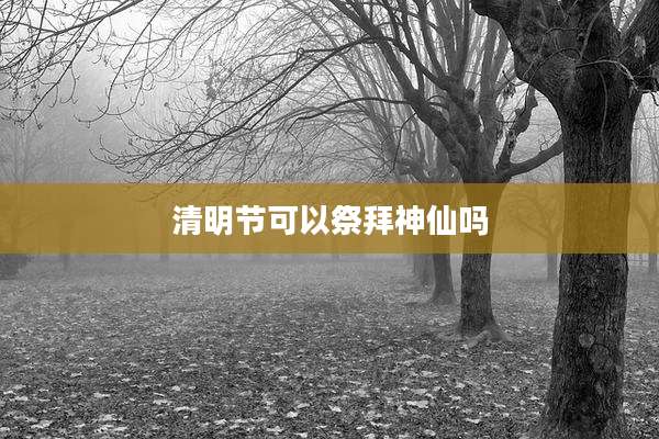 清明节可以祭拜神仙吗