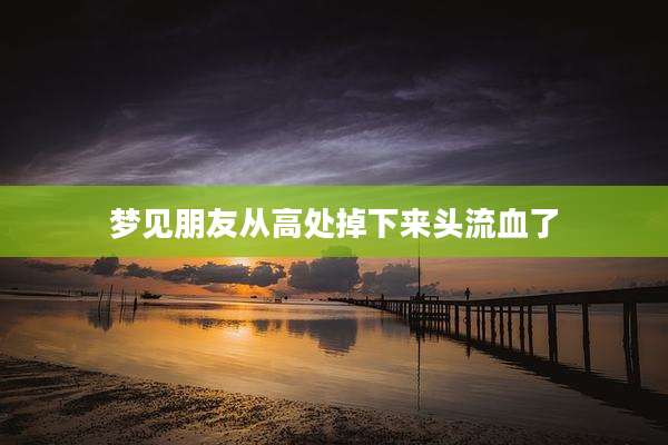 梦见朋友从高处掉下来头流血了