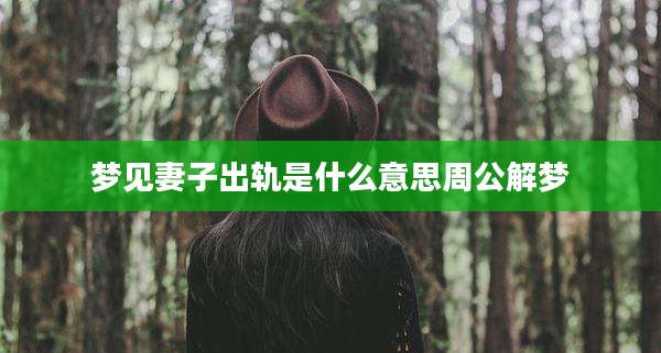 梦见妻子出轨是什么意思周公解梦