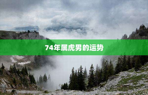 74年属虎男的运势