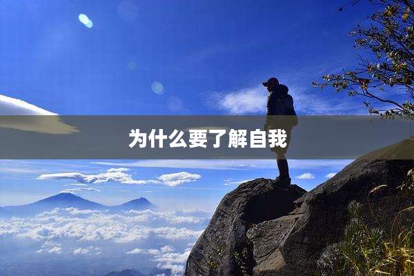 为什么要了解自我