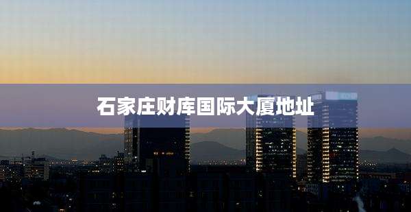 石家庄财库国际大厦地址