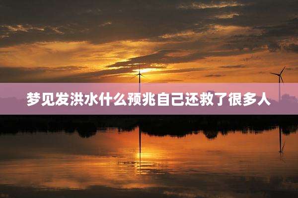 梦见发洪水什么预兆自己还救了很多人