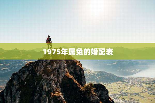 1975年属兔的婚配表
