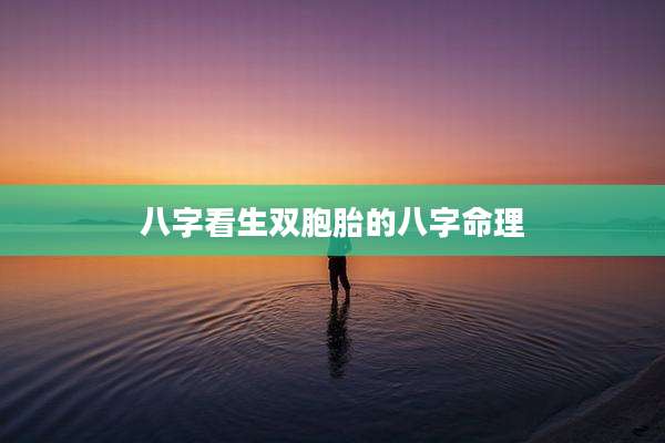八字看生双胞胎的八字命理