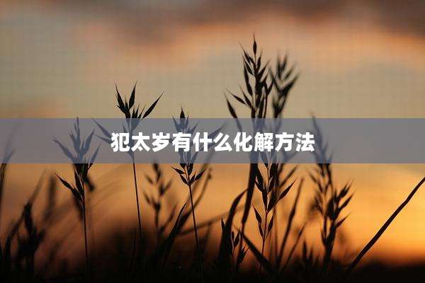 犯太岁有什么化解方法