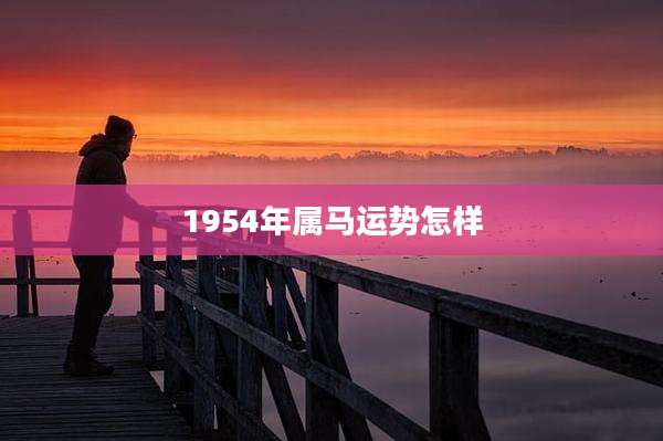 1954年属马运势怎样