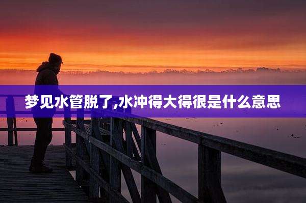 梦见水管脱了,水冲得大得很是什么意思