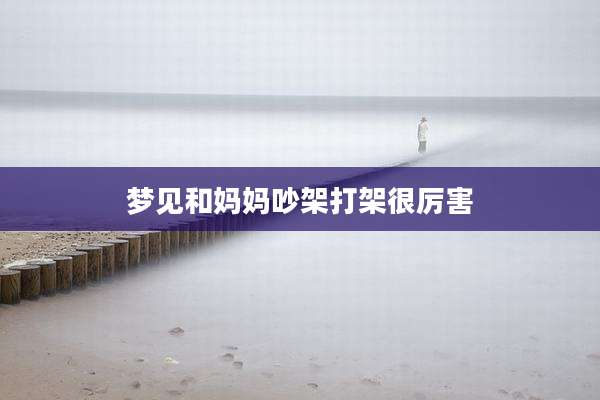 梦见和妈妈吵架打架很厉害