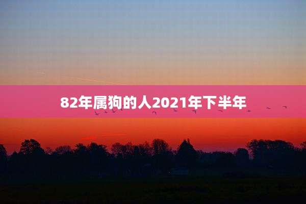 82年属狗的人2021年下半年