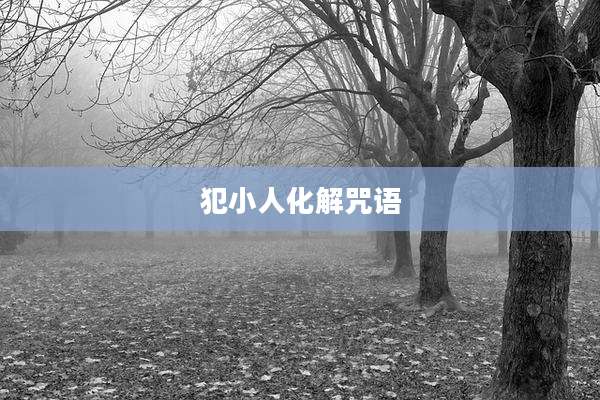 犯小人化解咒语