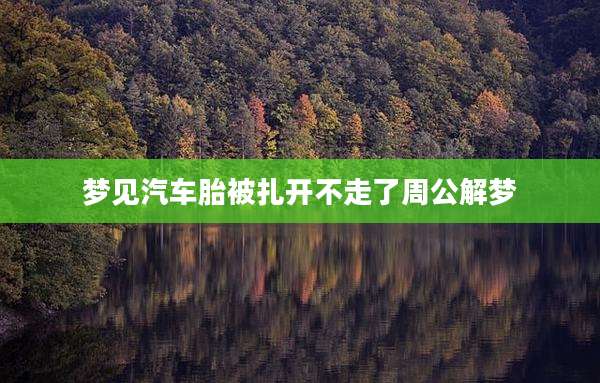 梦见汽车胎被扎开不走了周公解梦