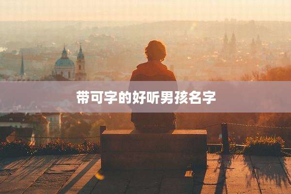 带可字的好听男孩名字