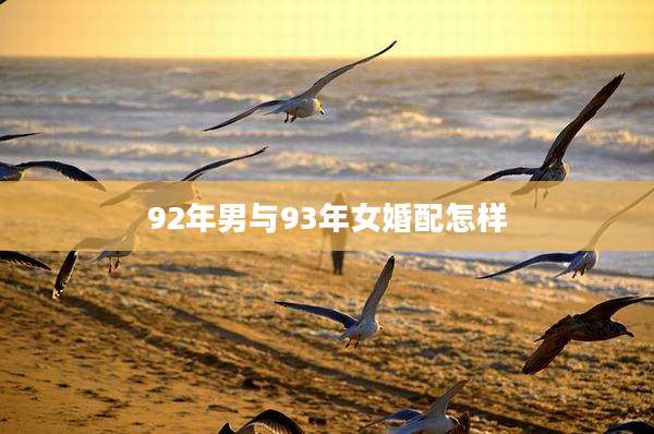 92年男与93年女婚配怎样