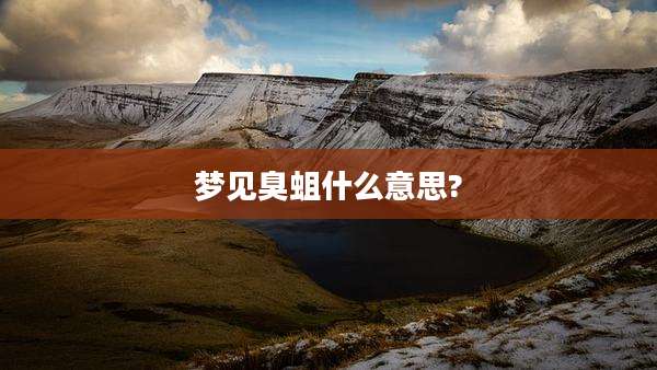 梦见臭蛆什么意思?
