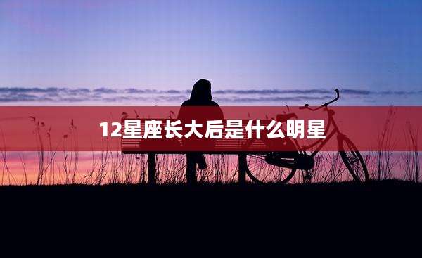 12星座长大后是什么明星