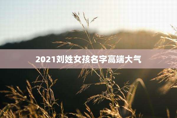 2021刘姓女孩名字高端大气