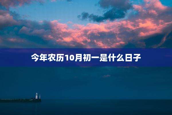 今年农历10月初一是什么日子