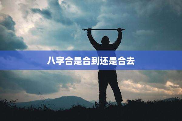 八字合是合到还是合去