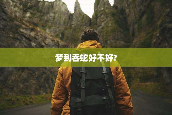 梦到吞蛇好不好?