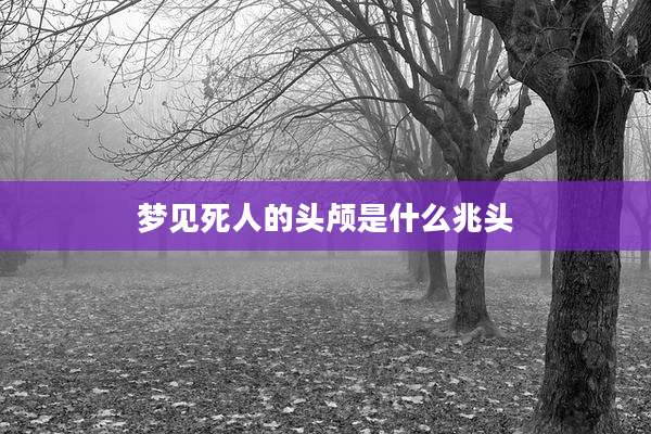 梦见死人的头颅是什么兆头