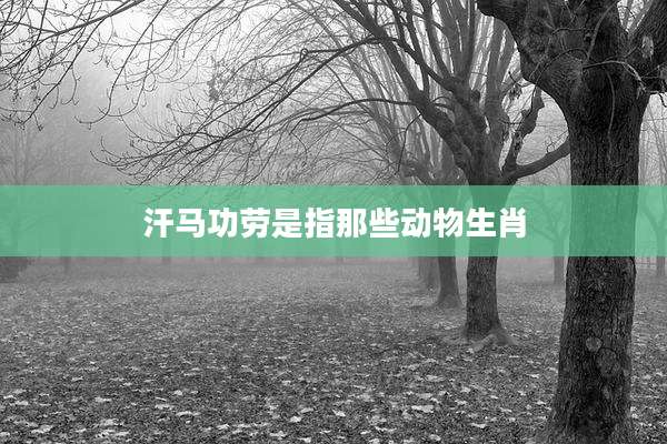 汗马功劳是指那些动物生肖