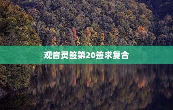 观音灵签第20签求复合