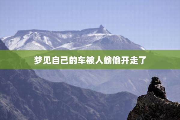 梦见自己的车被人偷偷开走了