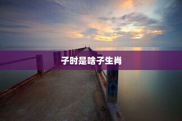 子时是啥子生肖