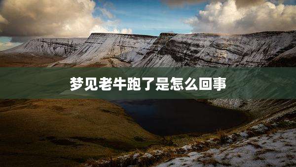 梦见老牛跑了是怎么回事
