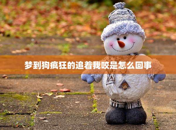 梦到狗疯狂的追着我咬是怎么回事