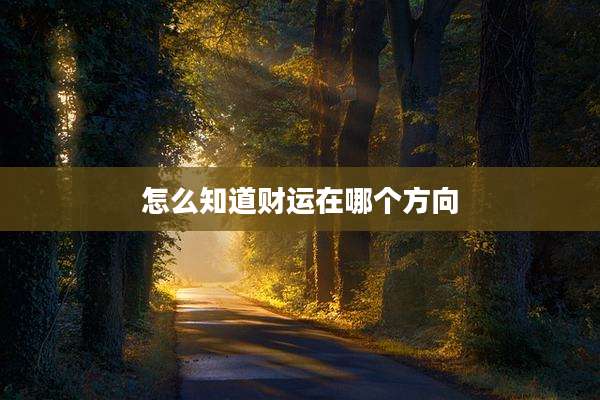怎么知道财运在哪个方向