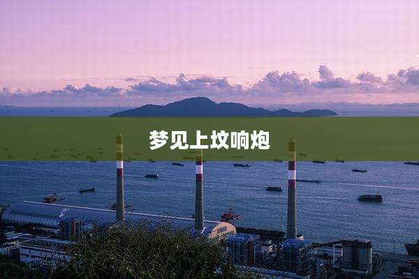 梦见上坟响炮