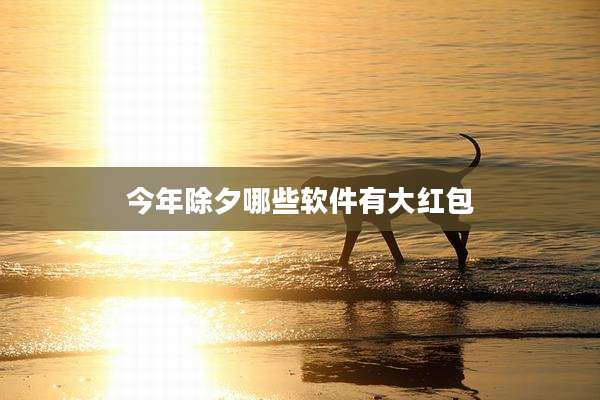 今年除夕哪些软件有大红包