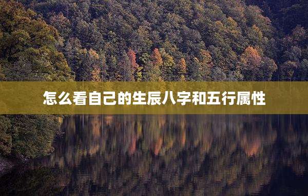 怎么看自己的生辰八字和五行属性