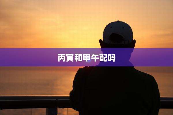 丙寅和甲午配吗