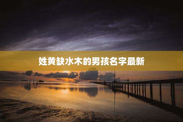 姓黄缺水木的男孩名字最新