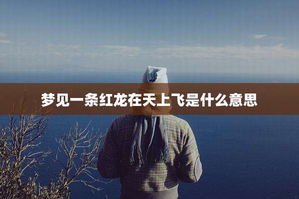 梦见一条红龙在天上飞是什么意思