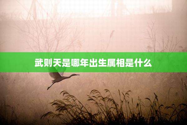 武则天是哪年出生属相是什么