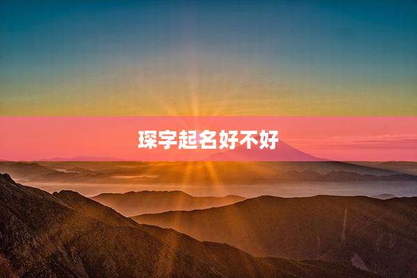 琛字起名好不好