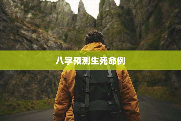八字预测生死命例