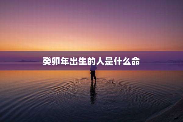 癸卯年出生的人是什么命