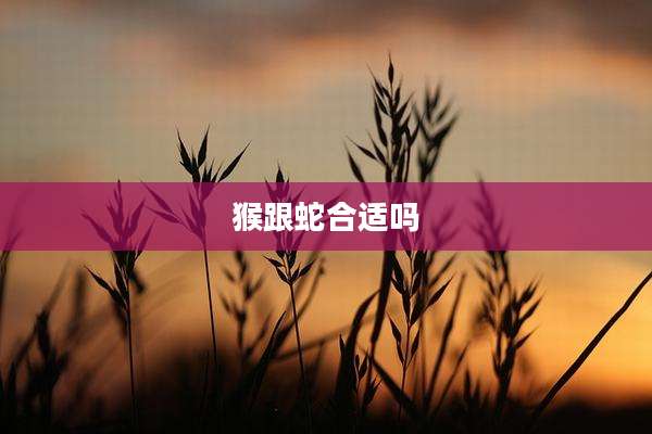 猴跟蛇合适吗